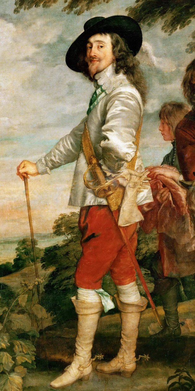 Charles I bij de jacht door Anthony van Dyck