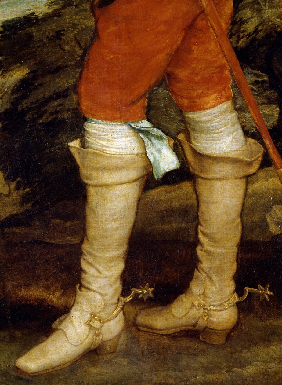Karel I op jacht (detail) door Anthony van Dyck