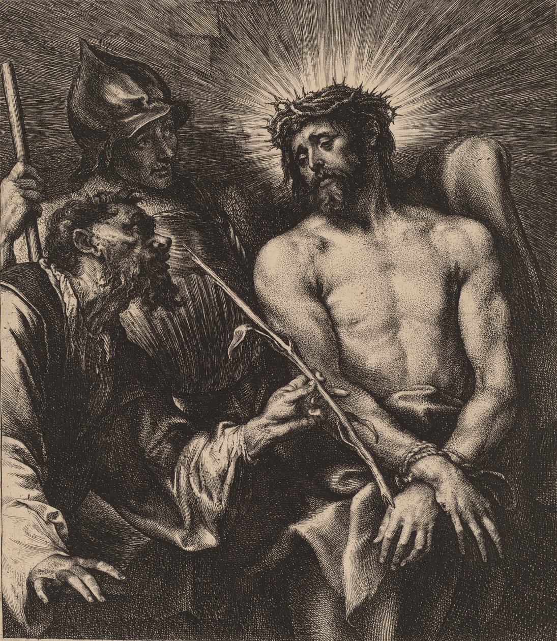 Christus gekroond met doornen door Anthony van Dyck