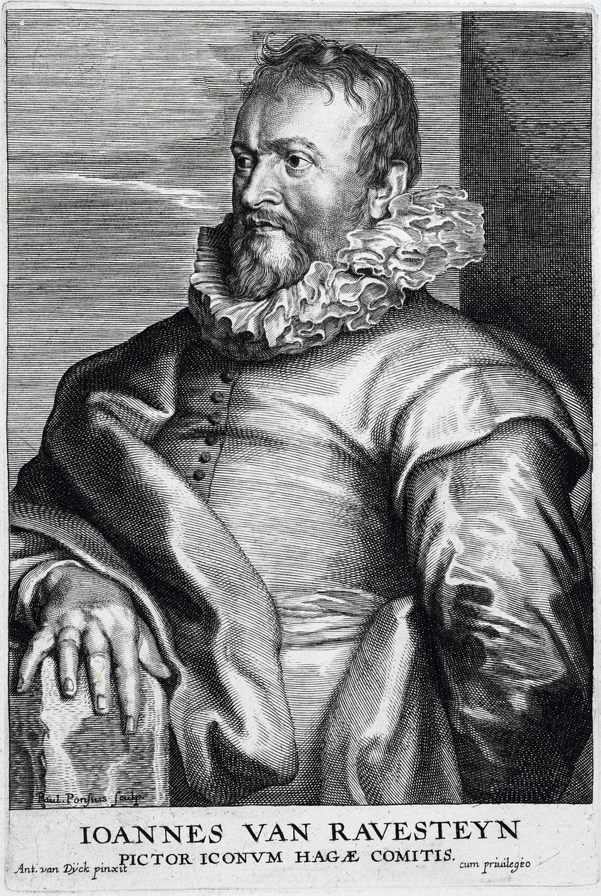 Ioannes van Ravesteyn - Pictor Iconvm Hagae Comitis door Anthony van Dyck