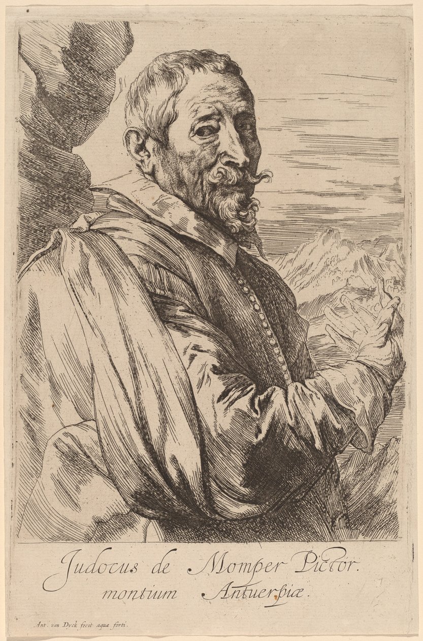 Jodocus de Momper, waarschijnlijk 1626-1641 door Anthony van Dyck
