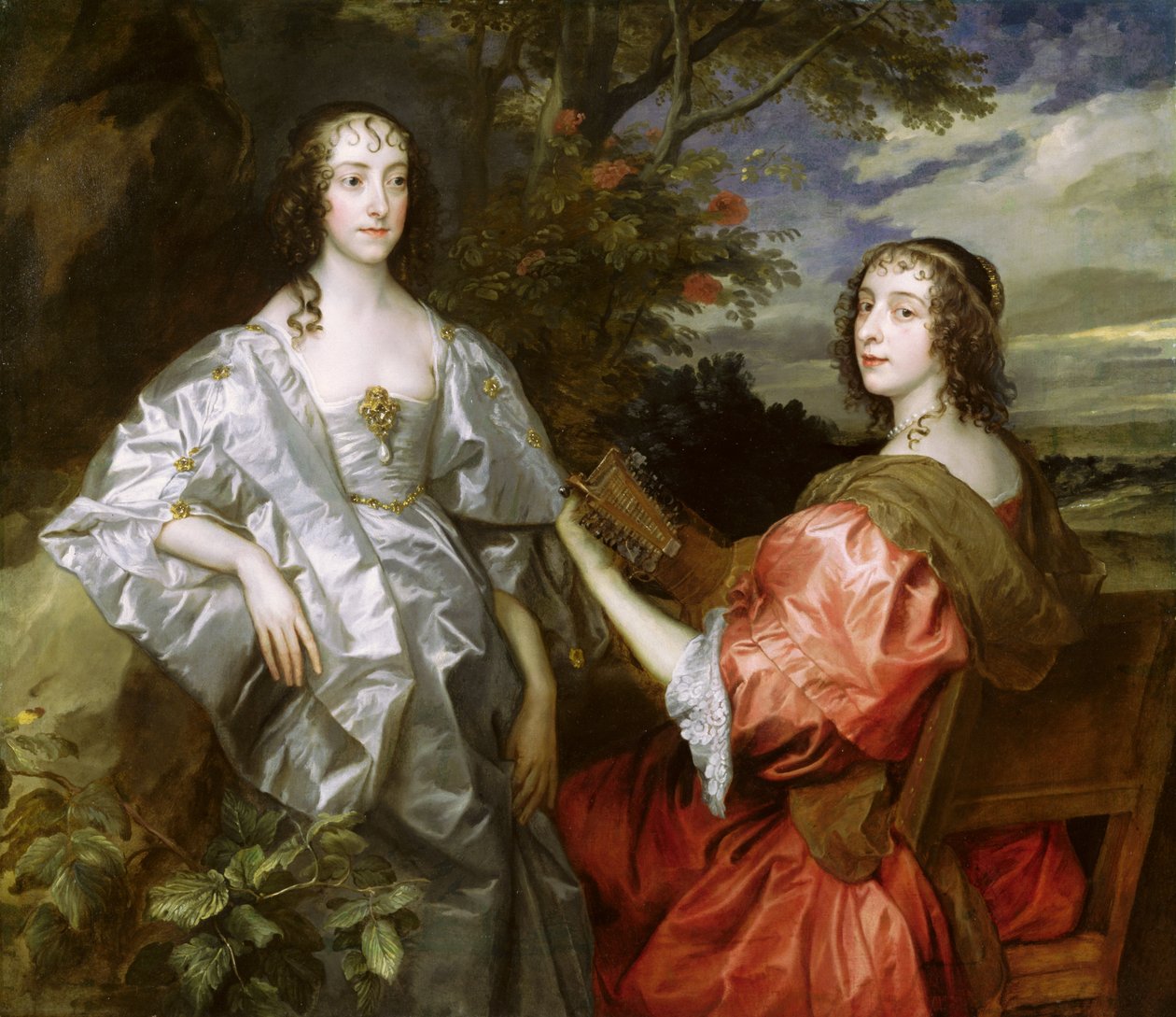 Katherine, gravin van Chesterfield, en Lucy, gravin van Huntingdon, ca. 1636-40 door Anthony van Dyck