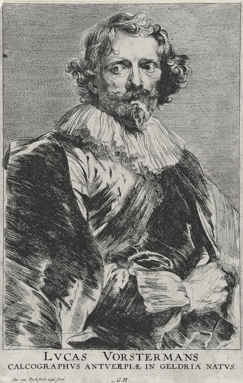 Lucas Vosterman, 1628-1632 door Anthony van Dyck
