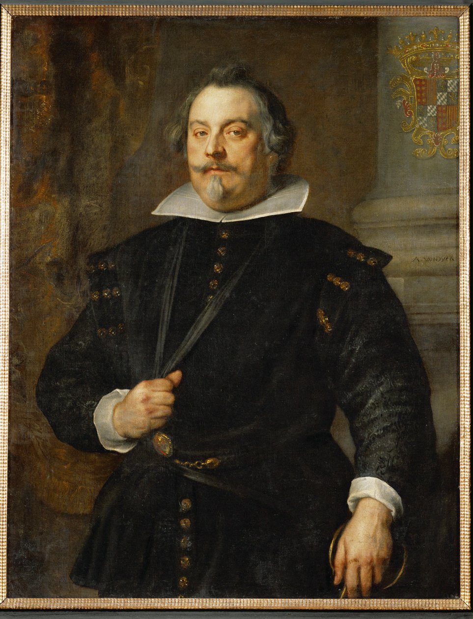 Markies Francisco de Moncada, graaf van Ossuna (schilderij op doek) door Anthony van Dyck