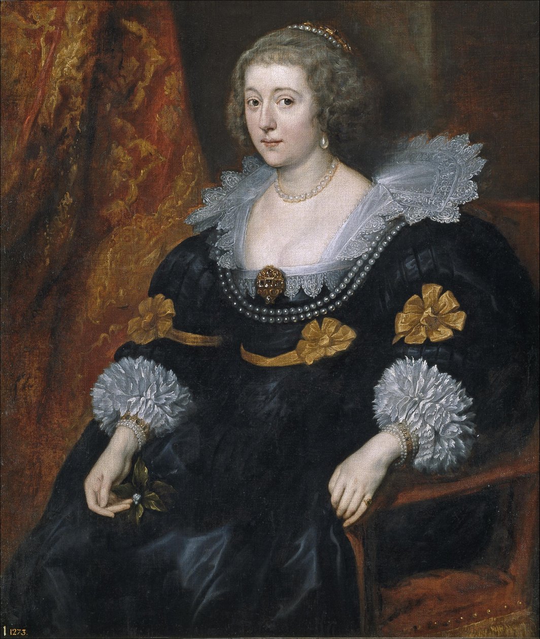 Portret van Amalia van Solms-Braunfels (1602-1675), prinses van Oranje door Anthony van Dyck