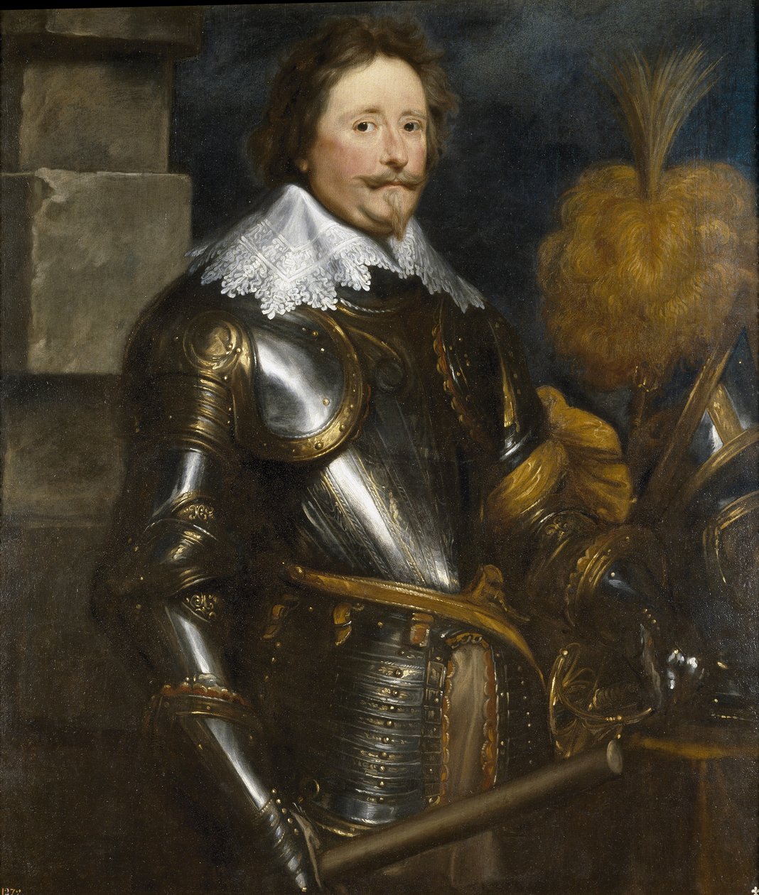 Portret van Frederik Hendrik, Prins van Oranje 1584-1647 door Anthony van Dyck