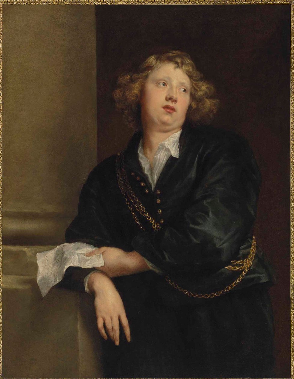 Portret van Henricus Liberti (1600-1669), organist van de Antwerpse kathedraal door Anthony van Dyck