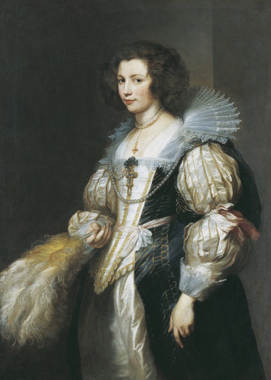 Portrait of Maria de Tassis (1611-1638), c.1629-1630 (oil on canvas) door Anthony van Dyck