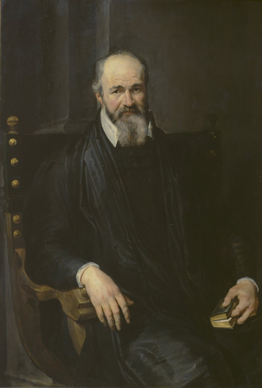 Portret van een man in een leunstoel, 1616-18 door Anthony van Dyck