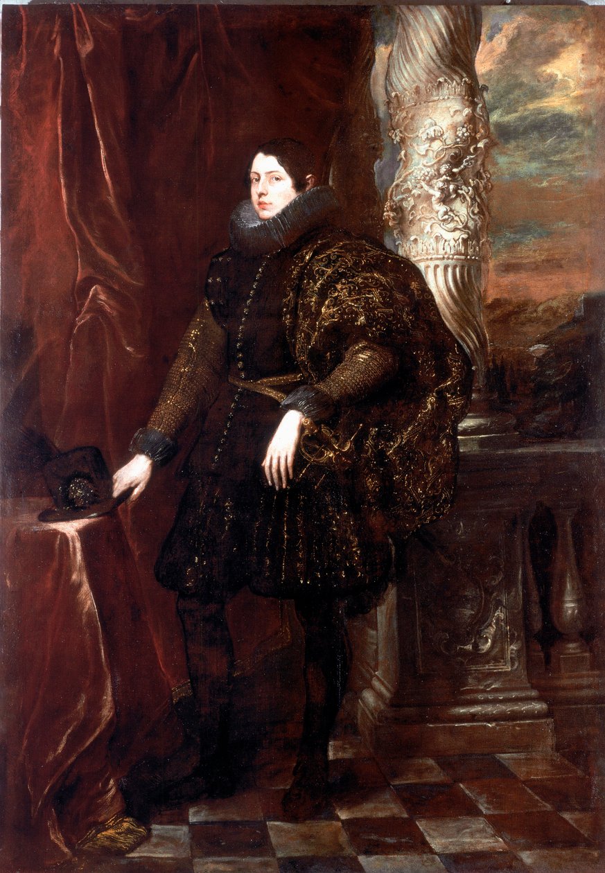 Portret van een heer van de Spinola familie of portret van een jonge patriciër Schilderij door Antonie Van Dyck (1599-1641) 1623-1625 ca. Dim. 243x170 cm Genua, Galleria di Palazzo Rosso door Anthony van Dyck