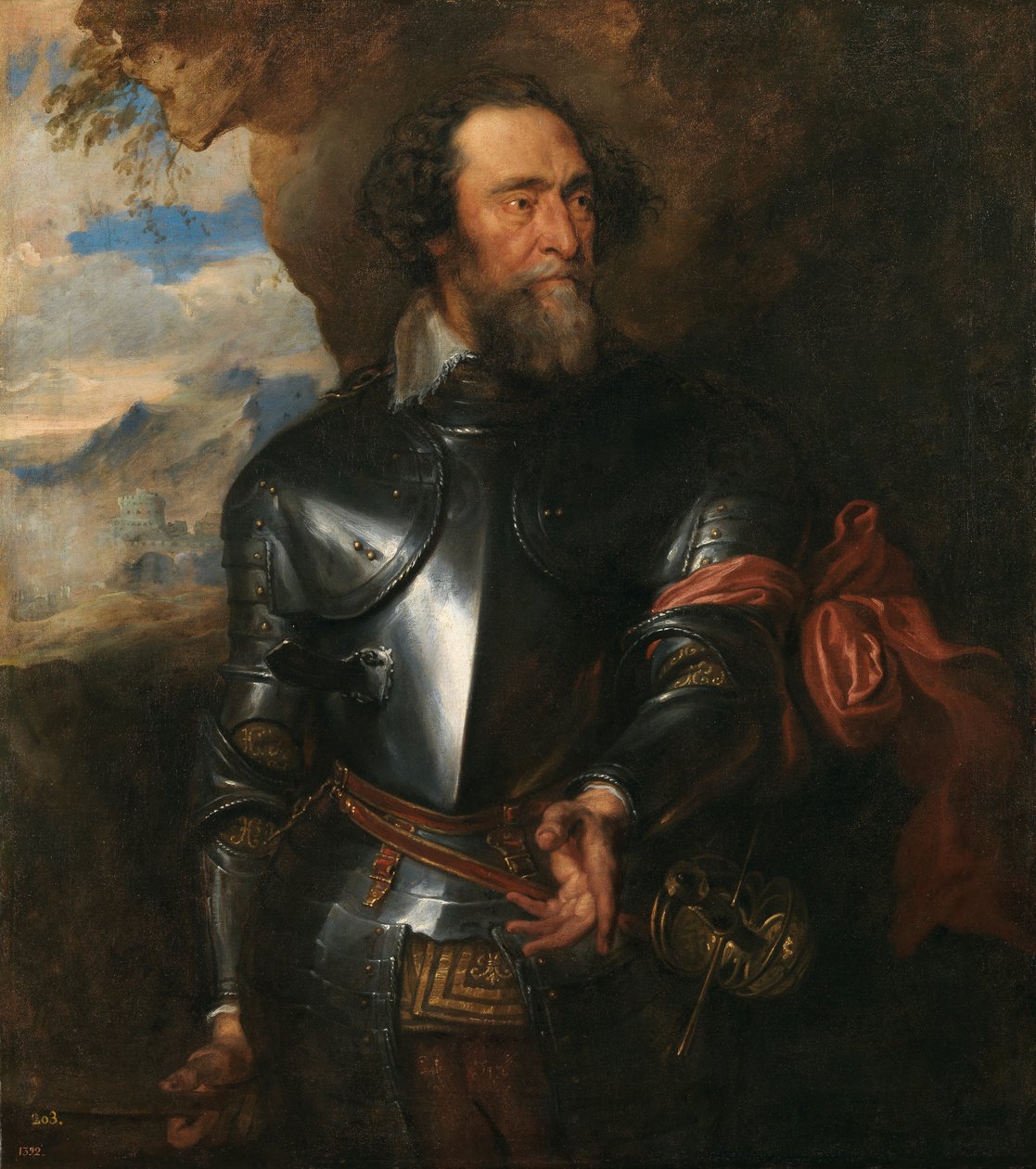 Portrait of count Hendrik van den Bergh (1573-1638) door Anthony van Dyck