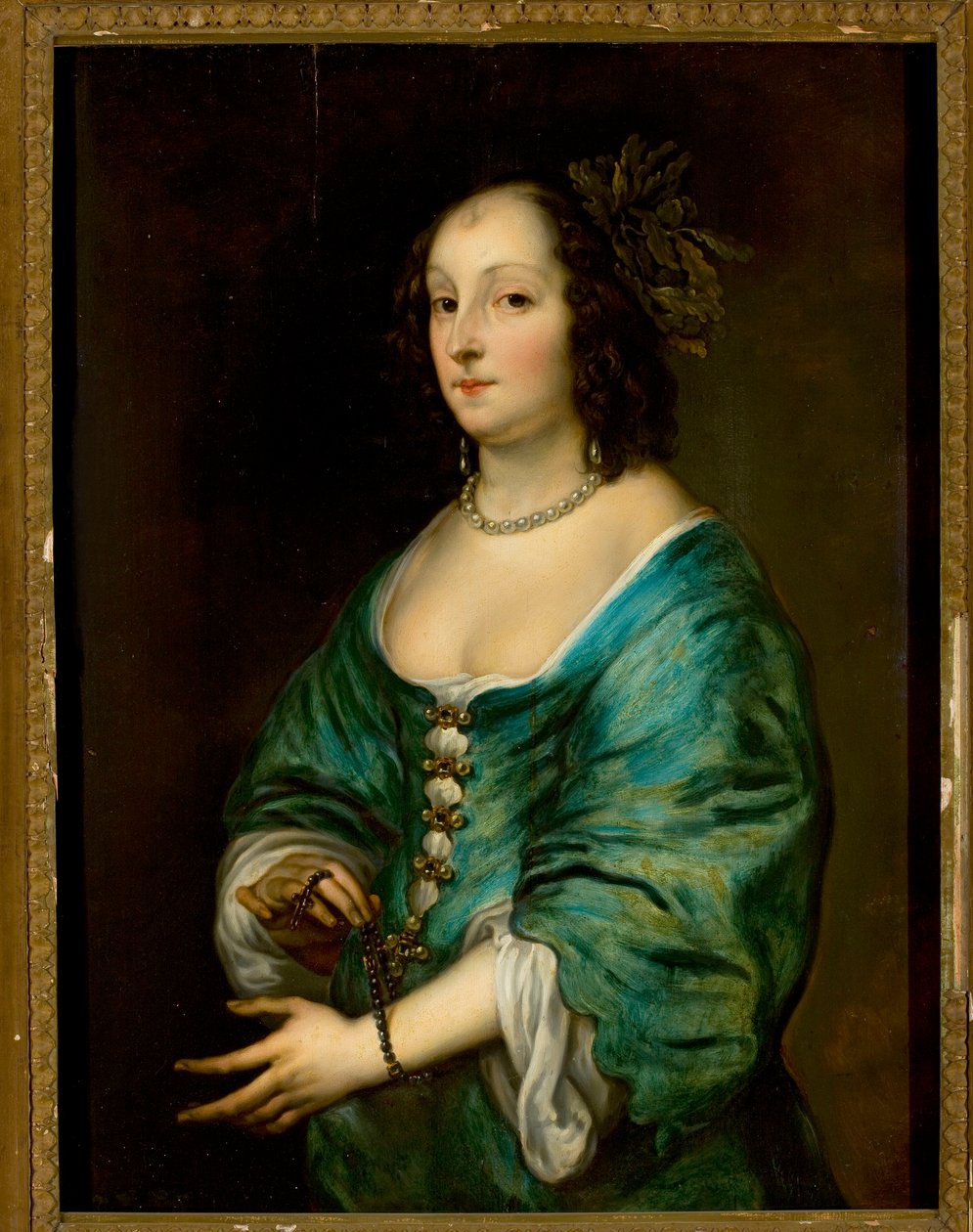 Portret van Mary Ruthven, de echtgenote van de kunstenaar door Anthony van Dyck