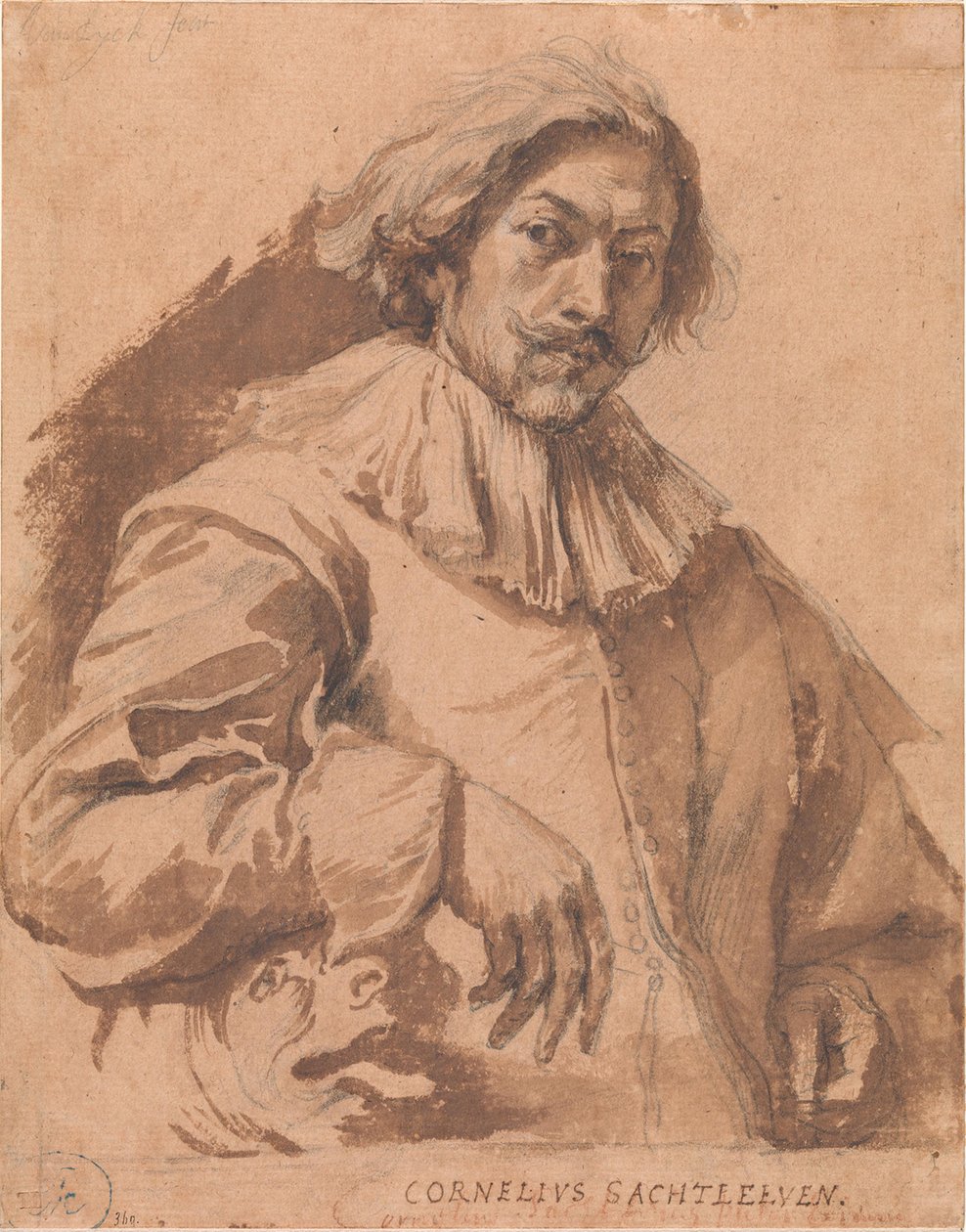 Portret van Cornelis Saftleven door Anthony van Dyck