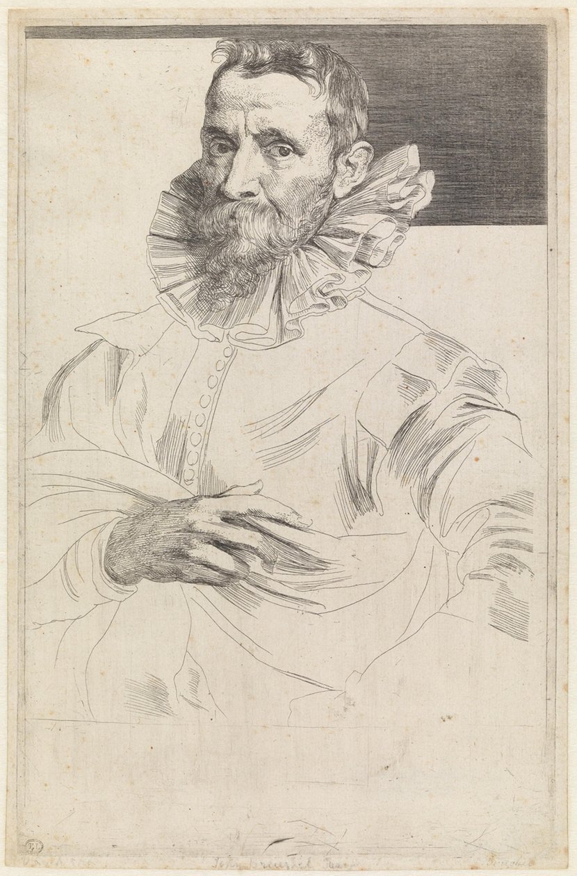Portret van Jan Brueghel de Oude door Anthony van Dyck