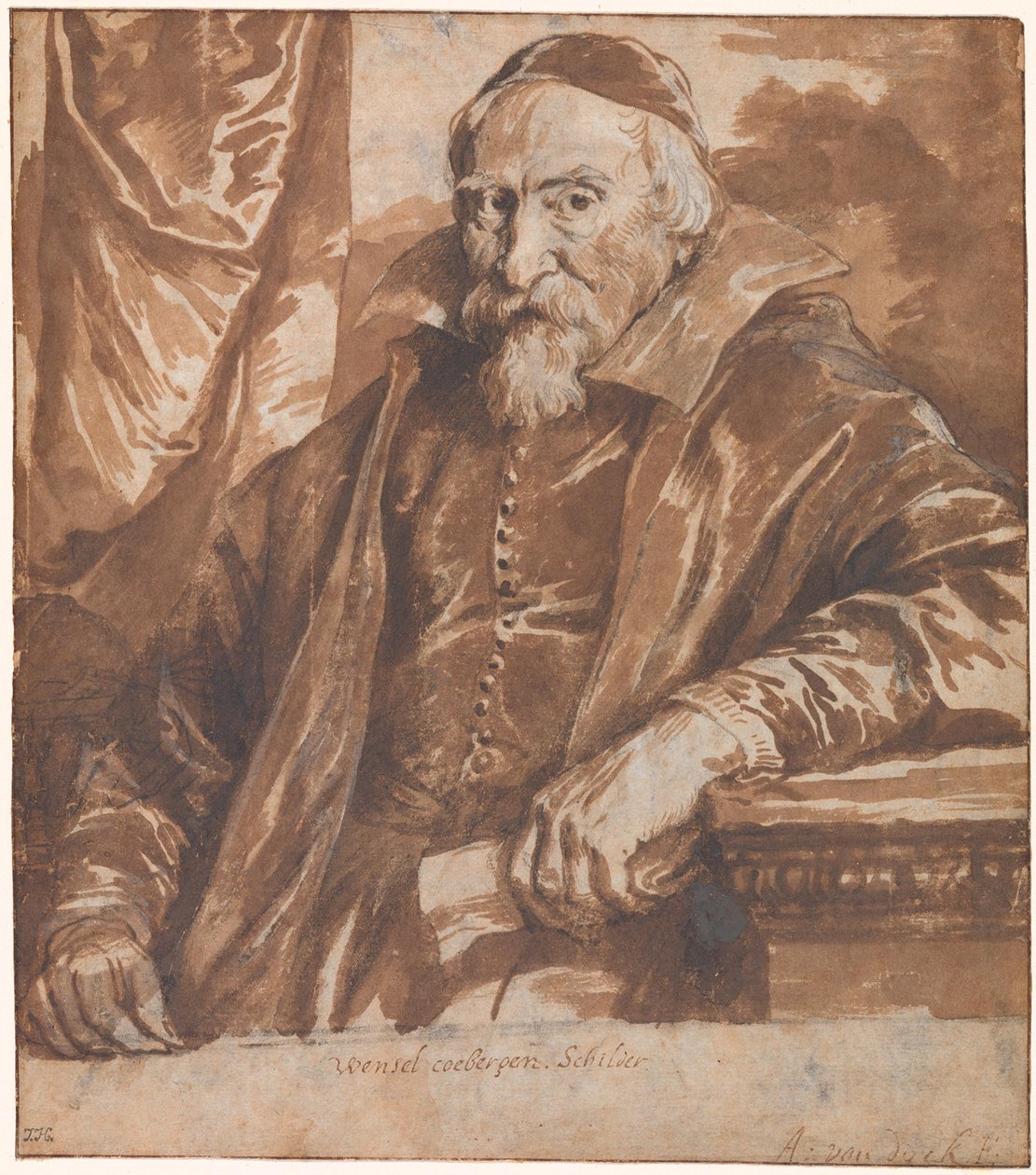 Portret van Wenzel Coeberger (Coebergher) door Anthony van Dyck