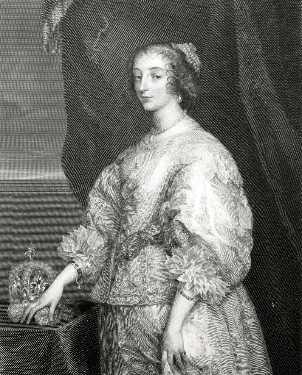 Koningin Henrietta Maria, 1851 door Anthony van Dyck