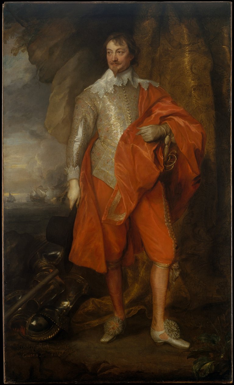 Robert Rich (1587-1658), tweede graaf van Warwick door Anthony van Dyck