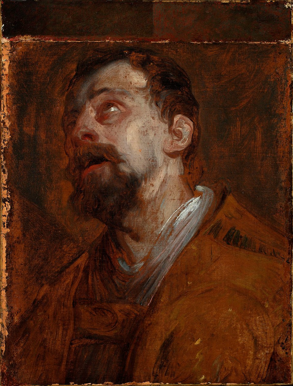 Studie van het hoofd van de heilige Hubertus (?) door Anthony van Dyck