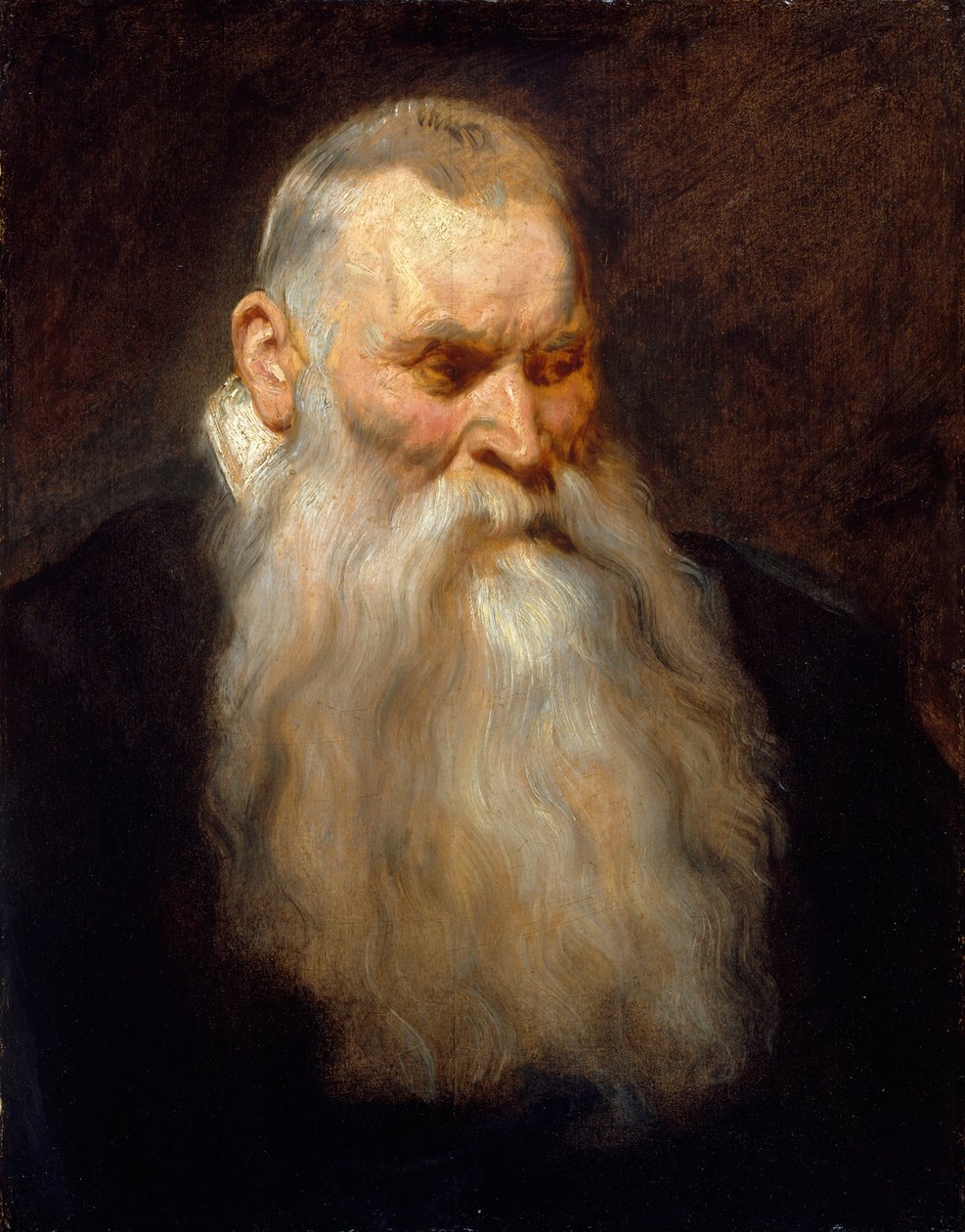 Studiehoofd van een oude man met een witte baard, ca. 1617-20 door Anthony van Dyck