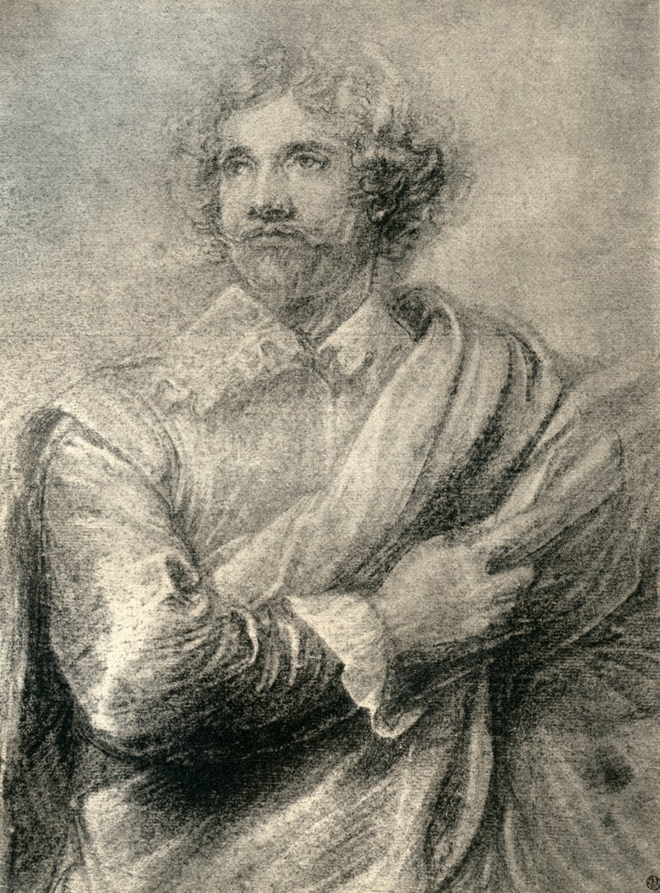 Studie voor het schilderij van de graveur, Peter De Jode de Jongere, 1913 door Anthony van Dyck