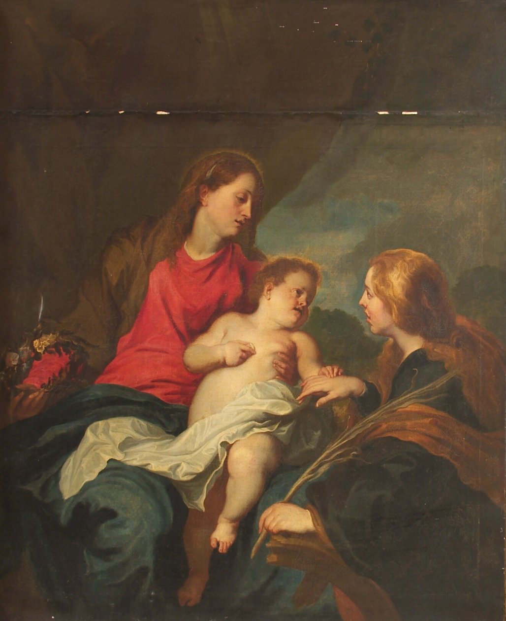 Het mystieke huwelijk van St. Catharina van Alexandrië door Anthony van Dyck