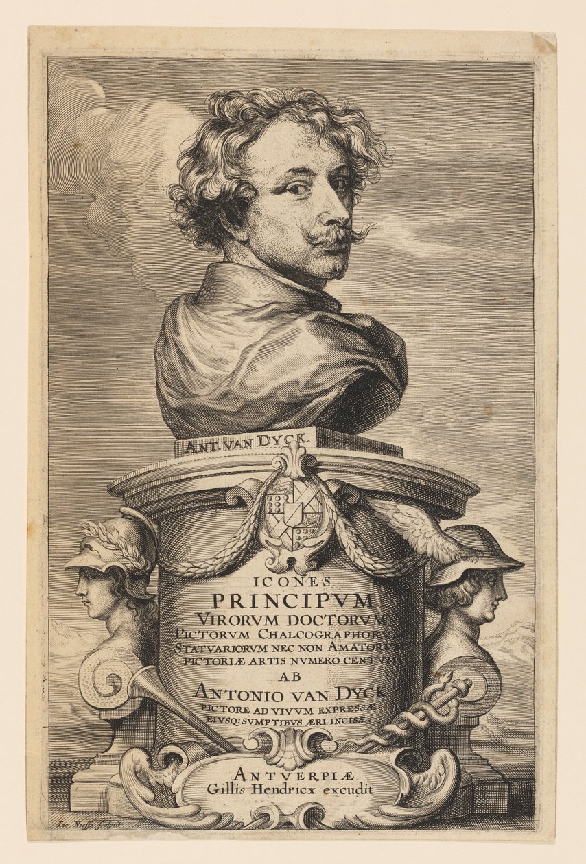 Titelpagina, uit de Icones Principum Virorum door Anthony van Dyck