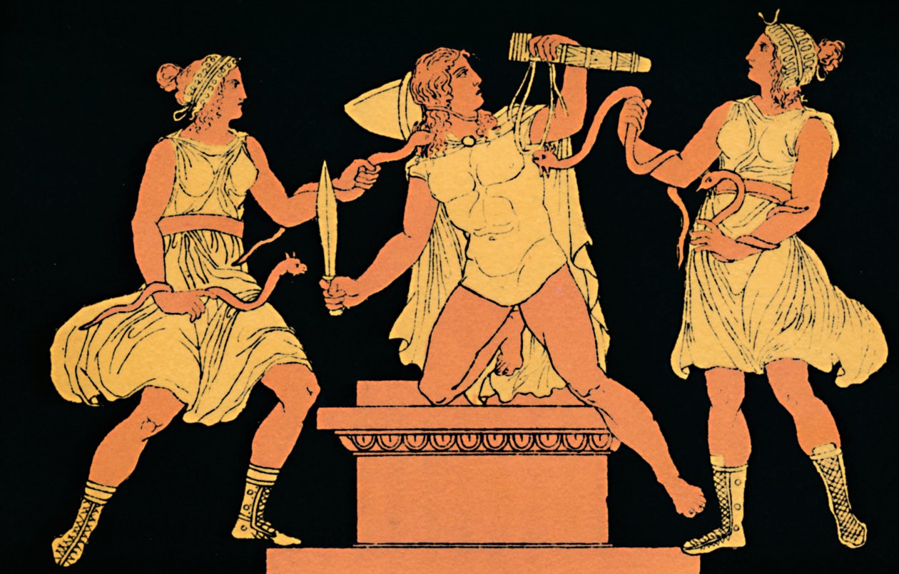 Orestes achtervolgd door Furiën, 1880 door Antique