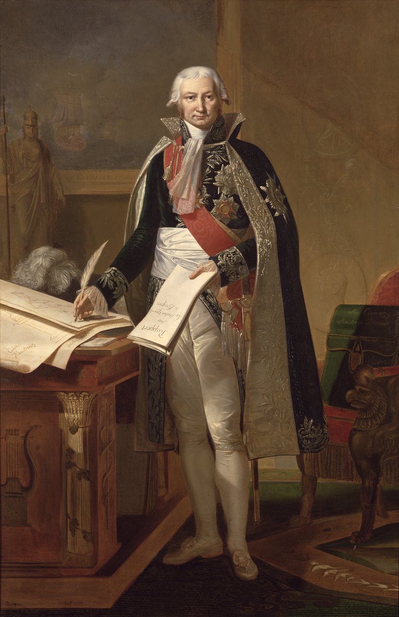 Jean-Baptiste de Nompere de Champagny (1756-1834) Hertog van Cadore, naar een schilderij van Theodore Rousseau (1812-67) in opdracht van 1853 door Antoine Ansiaux