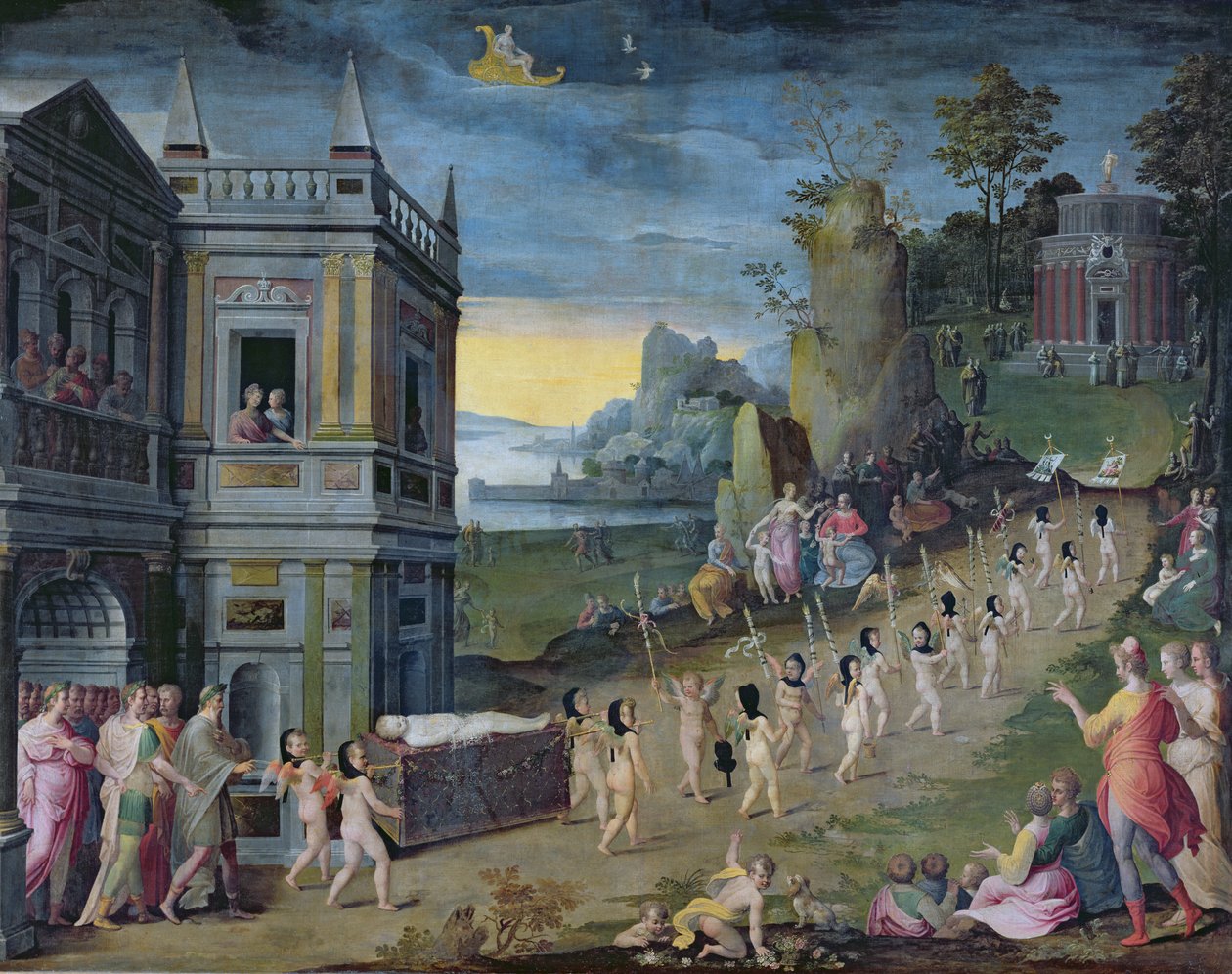 Een Allegorie van de Dood van de Liefde door Antoine Caron