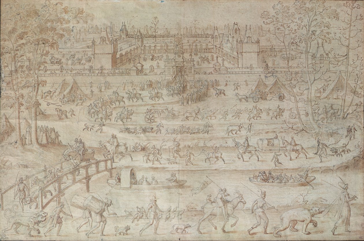 Festival bij het Kasteel van Anet door Antoine Caron