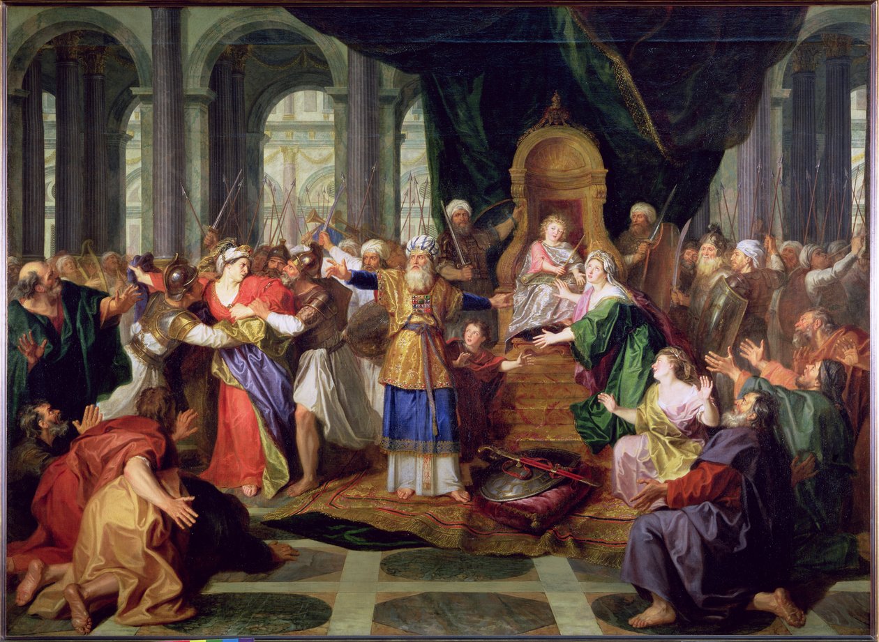 Athaliah verdreven uit de Tempel, ca.1697 door Charles Antoine Coypel