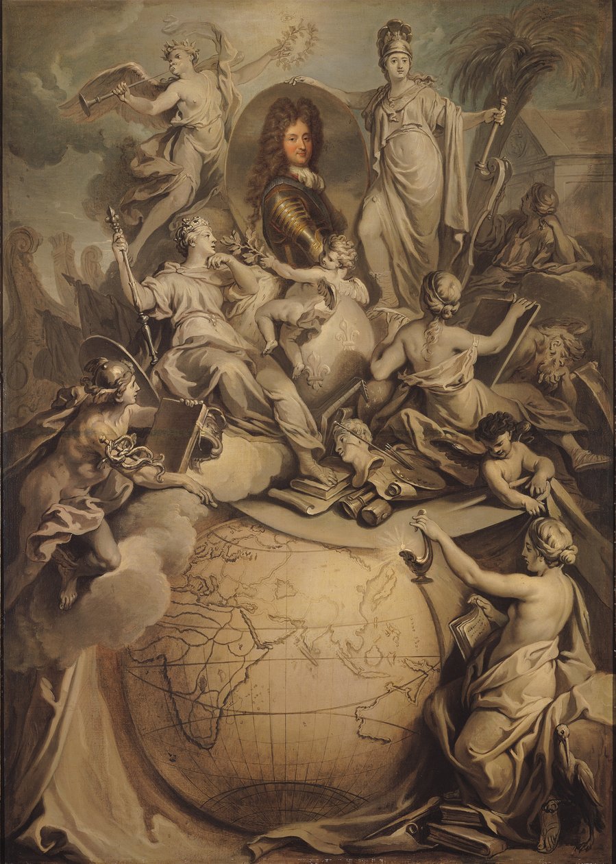 Allegorie van Philippe II (1674-1723) Hertog van Orleans, 1718 door Antoine Dieu