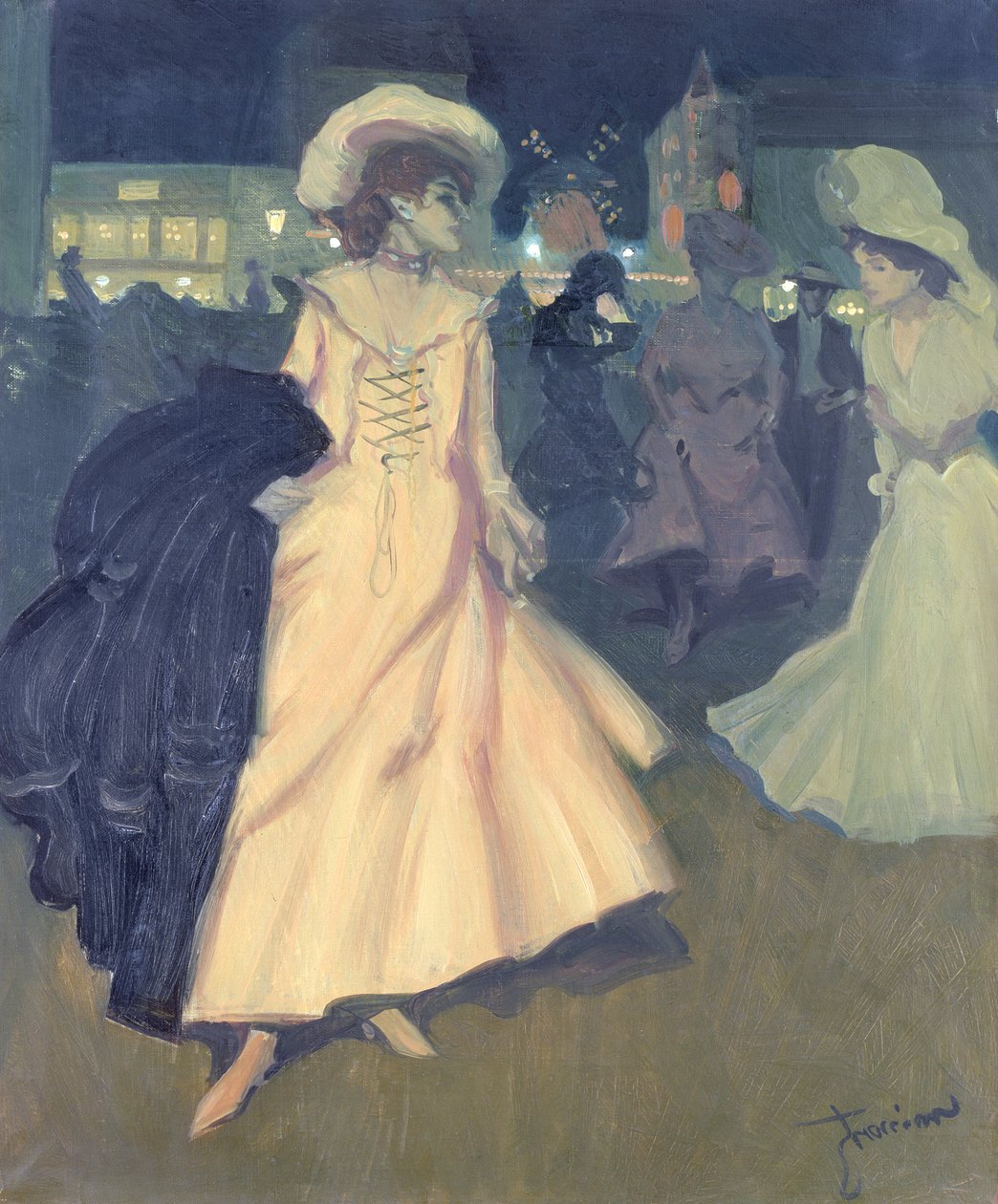 De uitgang bij de Moulin Rouge, 1901-2 door Antoine Guillaume Minartz