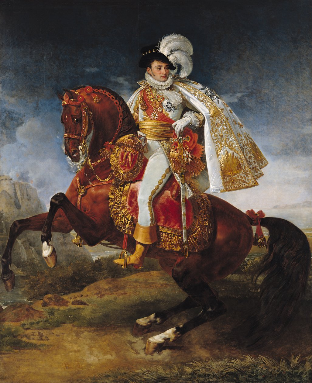 Ruiterportret van Jerome Bonaparte (1784-1860) door Antoine Jean Gros