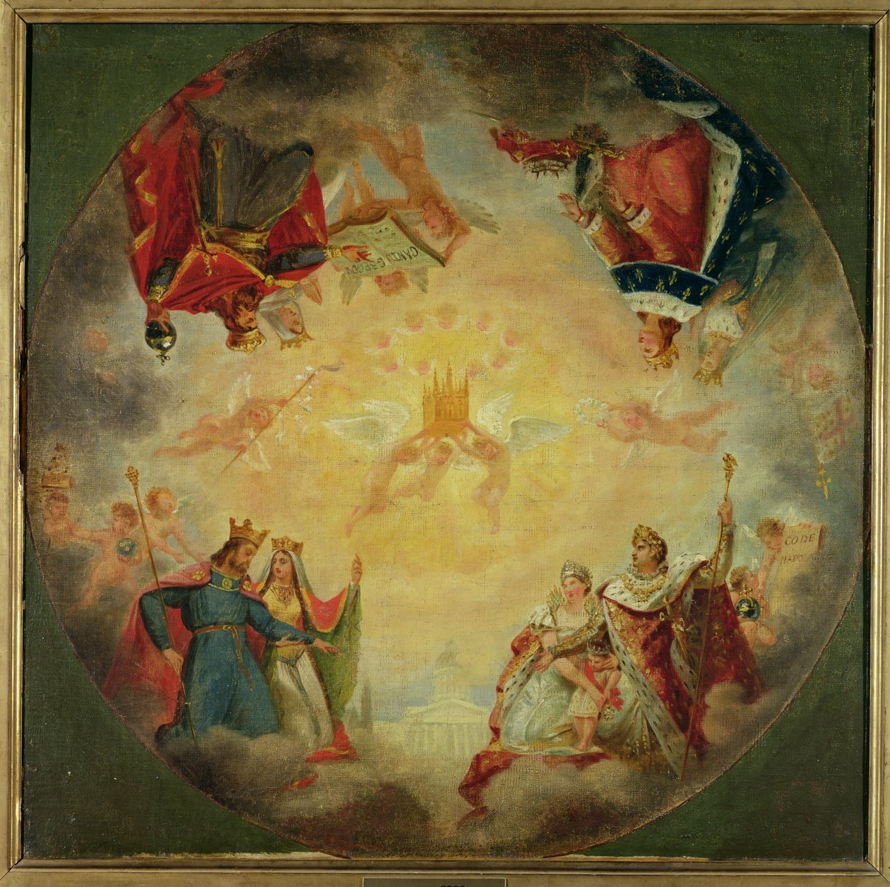 Glorie van St. Genevieve, studie voor de koepel van het Pantheon, c.1812 door Antoine Jean Gros