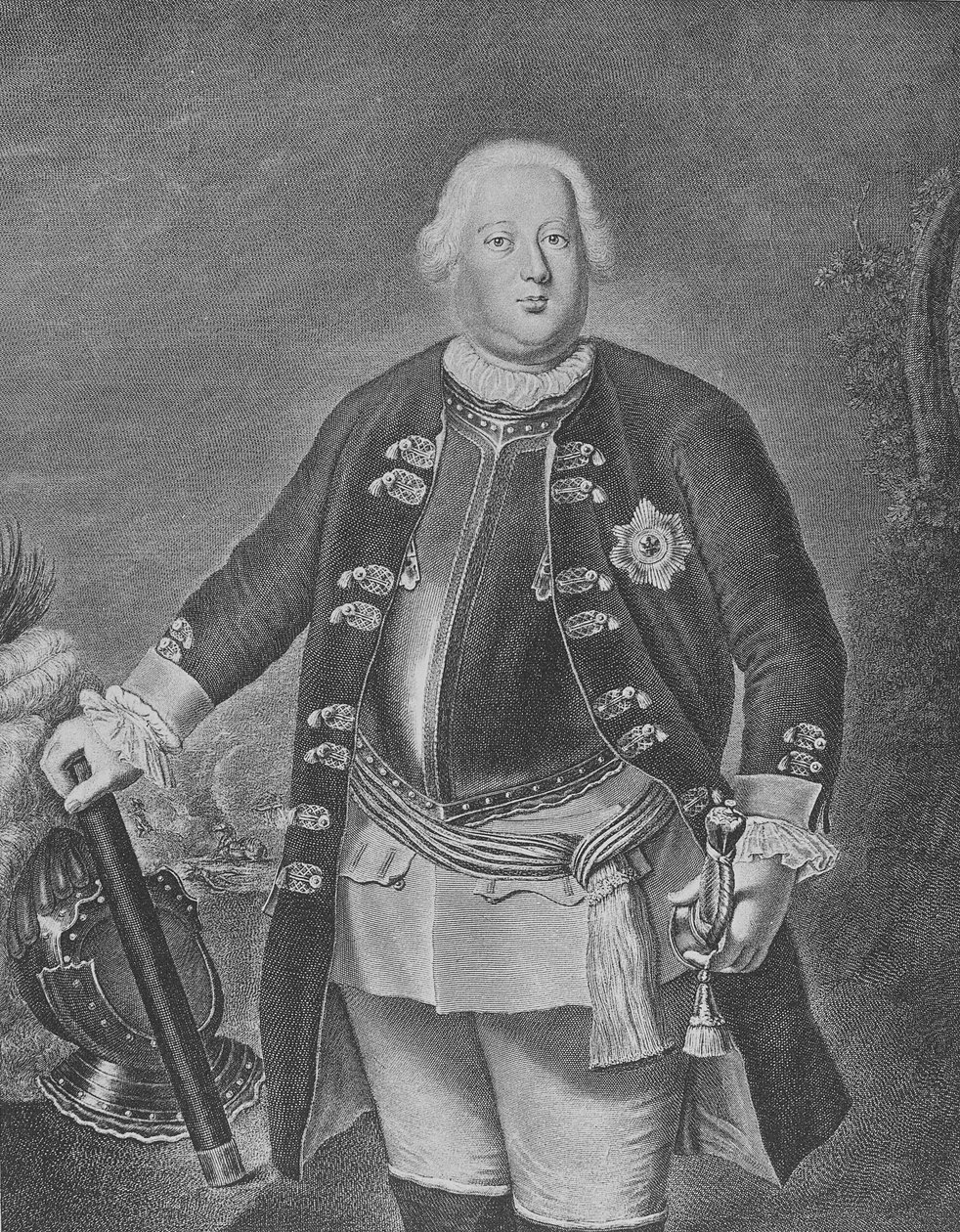 Friedrich Wilhelm I, Koning van Pruisen door Antoine Pesne
