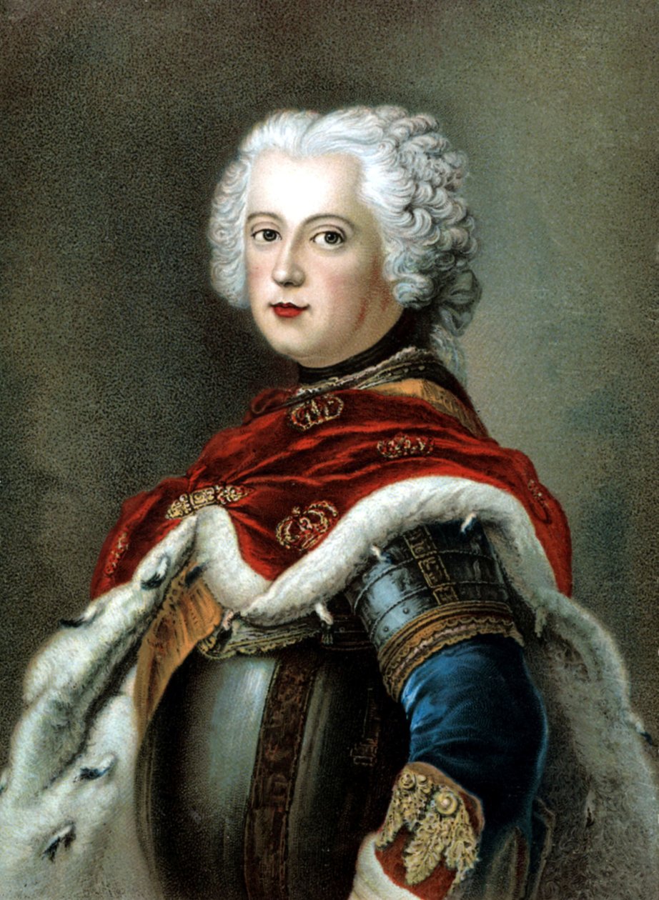 Frederik II de Grote, koning van Pruisen door Antoine (after) Pesne