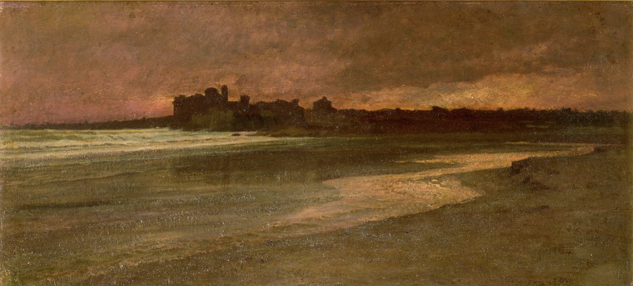Nettuno, Avond op het Strand door Antoine Auguste Ernest Herbert or Hebert
