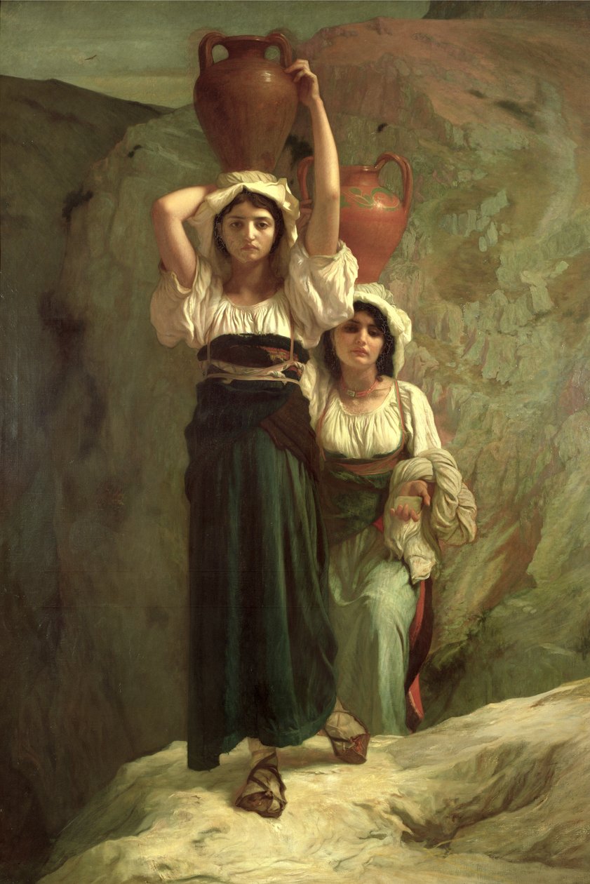 De meisjes van Alvito, 1855 door Antoine Auguste Ernest Herbert or Hebert