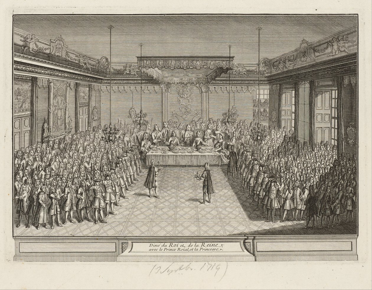 Showpiece banket in de Corner Parade Hall in Dresden Palace op 3 september 1719 door Antoine Aveline