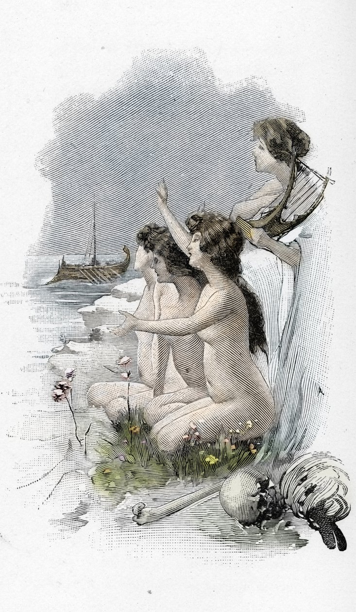 Odyssee van Homerus: Zang XII: Odysseus en de sirenen door Antoine Calbet