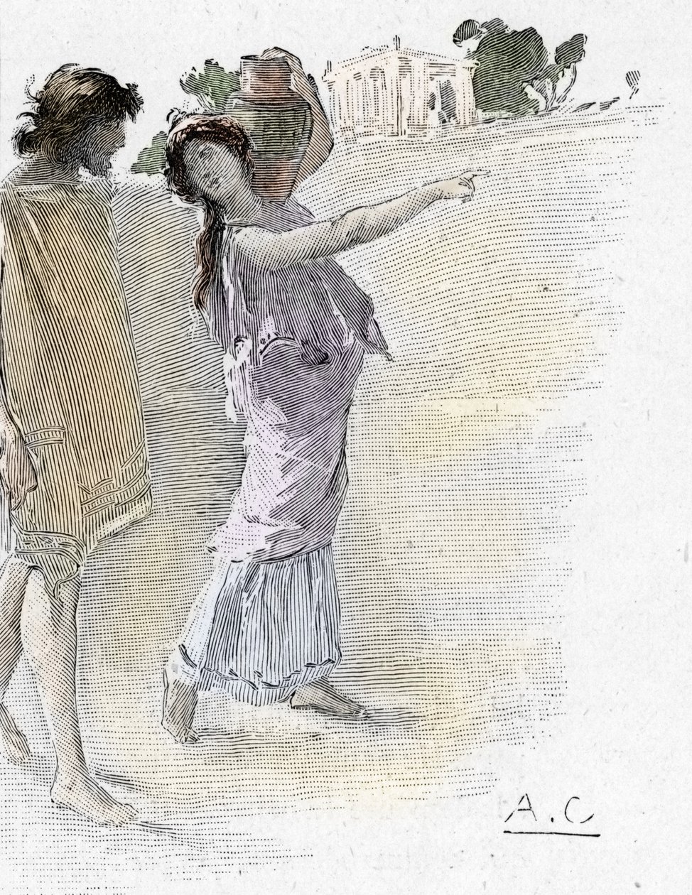 Odyssee van Homerus: Zang VII: Odysseus geholpen door Athena door Antoine Calbet