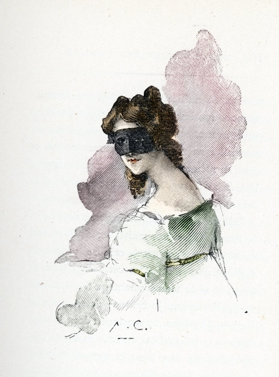 Portret van een mysterieuze minnares van Napoleon I, circa 1803, bijgenaamd de dame van Saint-Cloud door Antoine Calbet