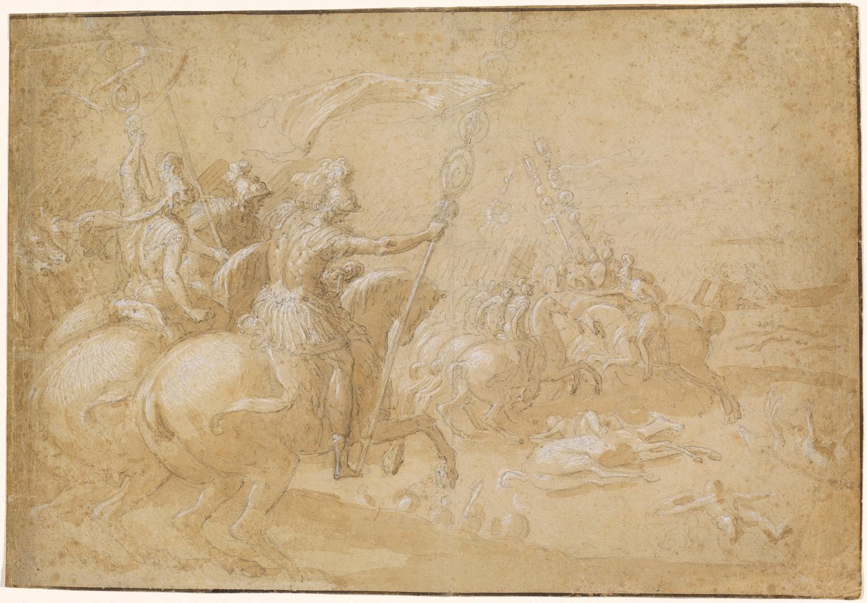 Oude Romeinse krijgers rijden de strijd in door Antoine Caron