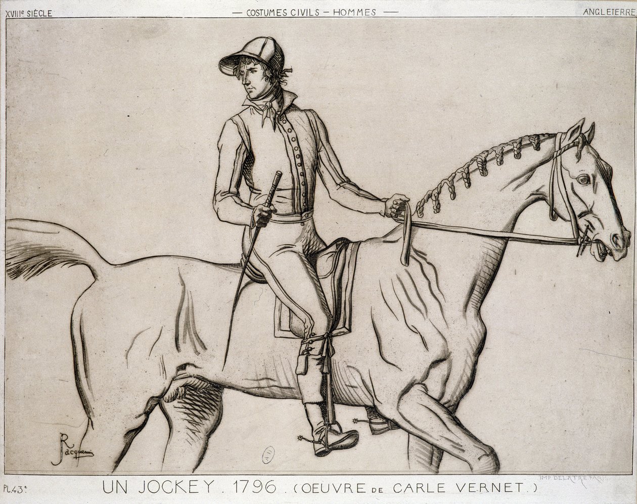 Jockey door Antoine Charles Horace Vernet