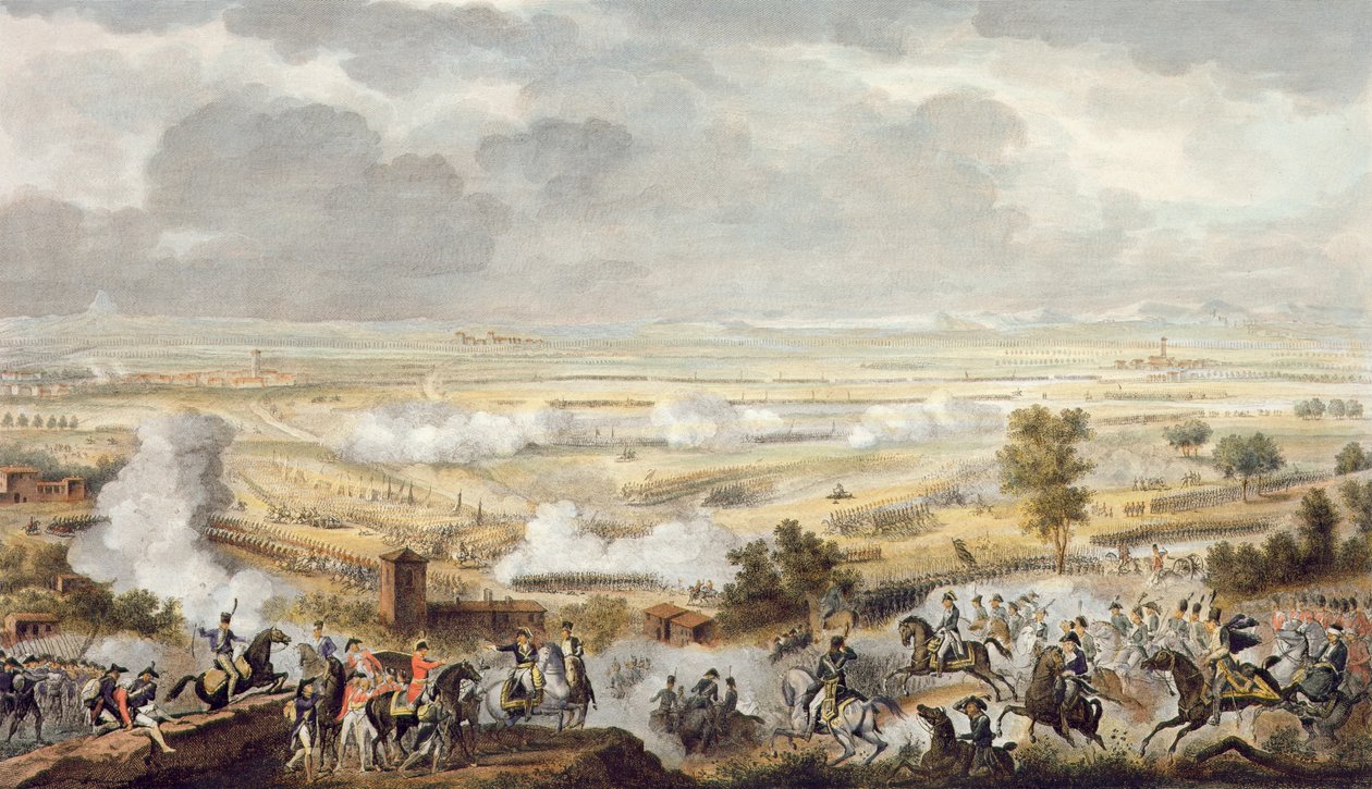 De Slag bij Marengo, 23 Prairial, Jaar 8 (12 juni 1800) gegraveerd door Jean Duplessi-Bertaux door Antoine Charles Horace Vernet
