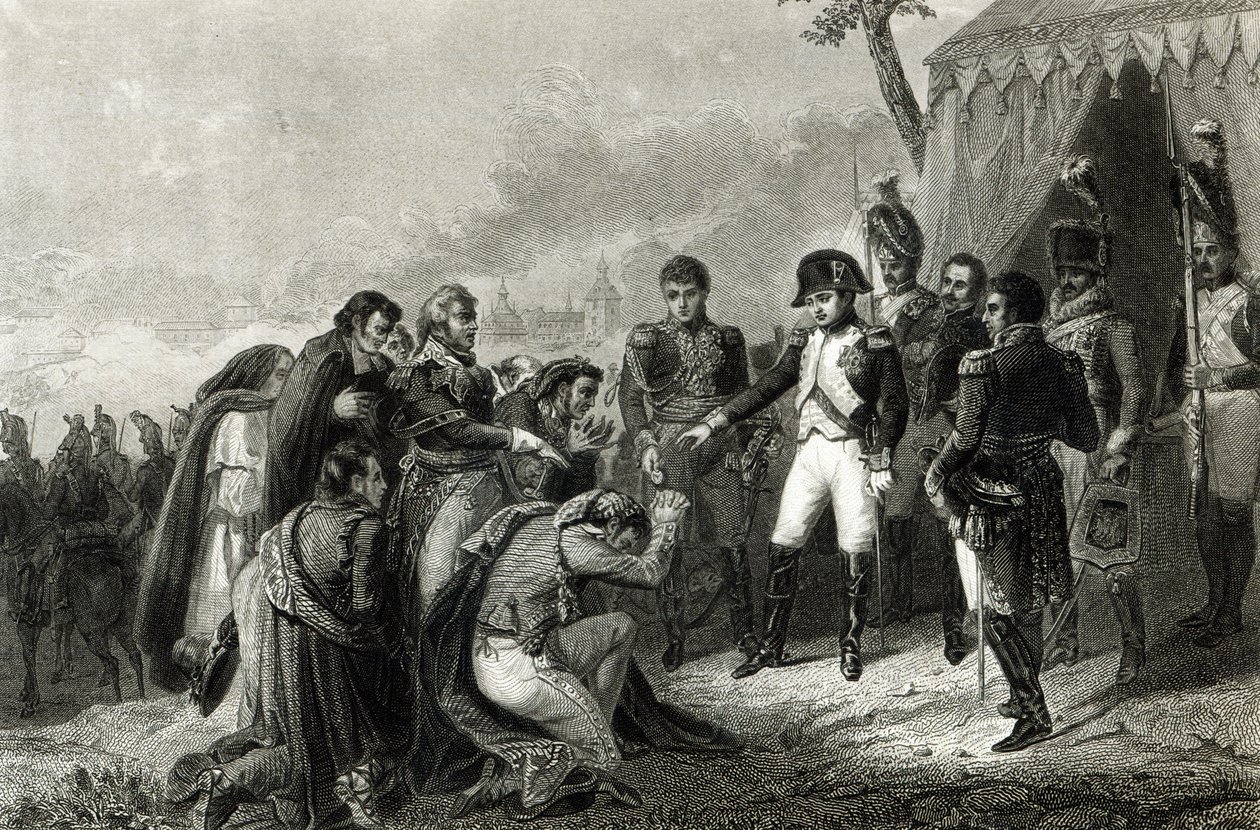 De verslagen Spanjaarden liggen voor Napoleon voordat hij Madrid binnentreedt door Antoine Charles Horace Vernet