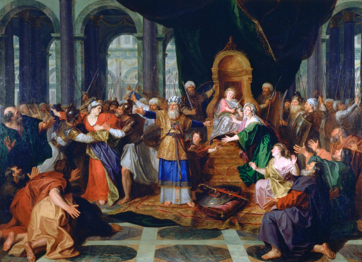 Athaliah verdreven uit de tempel door Antoine Coypel