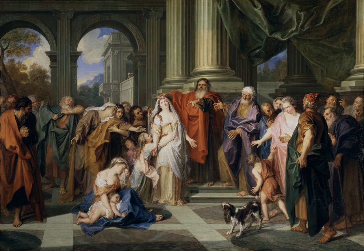 Susanna beschuldigd van overspel, 1695-1696 door Antoine Coypel