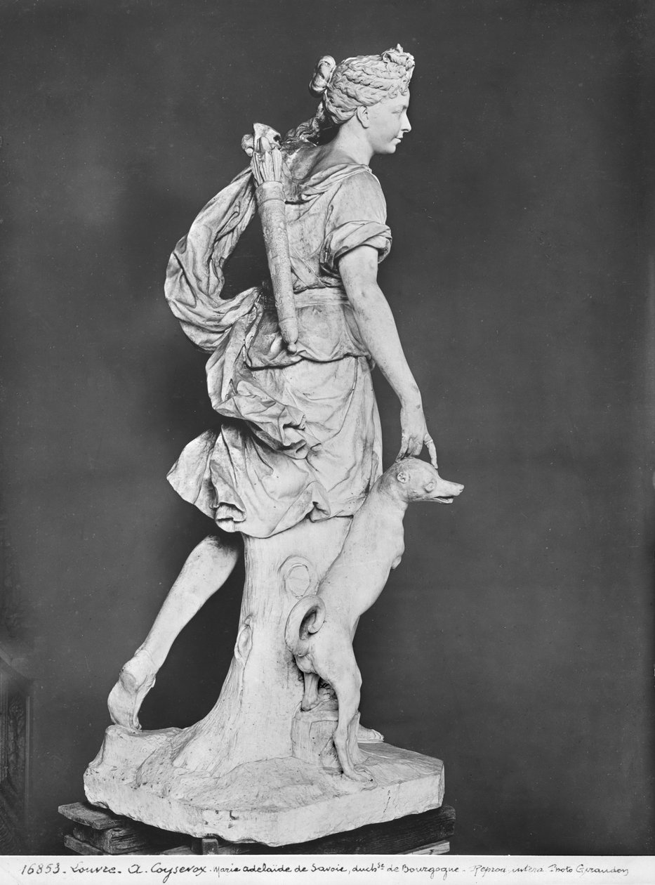Marie-Adelaide de Savoie, Hertogin van Bourgondië, als Diana de Jager, 1709 door Antoine Coysevox